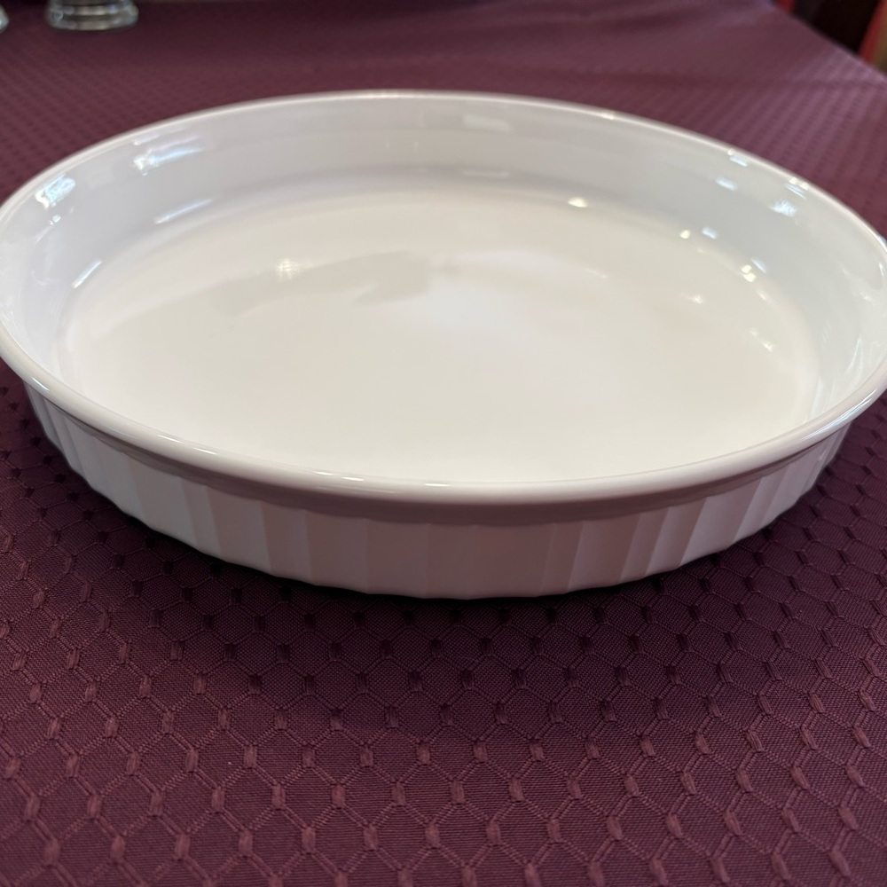 Corning Ware French White Quiche Baking Dish F-3-B, 24cm, 10 Inch Round - Picture 2 of 7